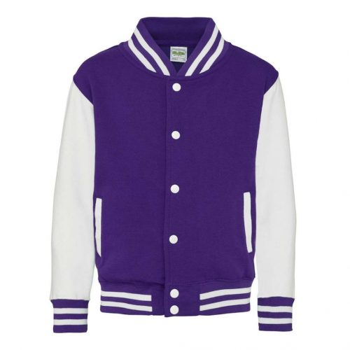 Just Hoods AWJH043J KIDS VARSITY JACKET 3/4