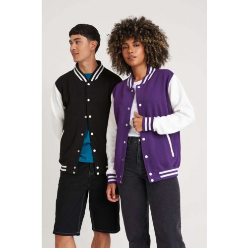 Just Hoods AWJH043 VARSITY JACKET XL