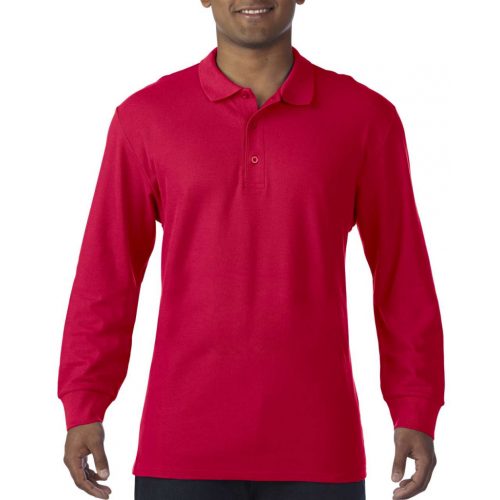 Gildan GI85900 PREMIUM COTTON® ADULT LONG SLEEVE DOUBLE PIQUÉ POLO XL