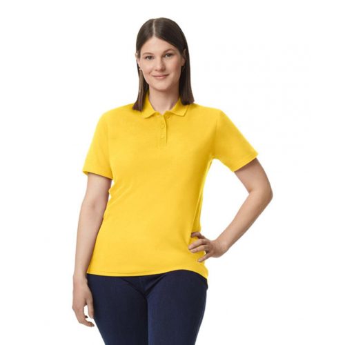 Gildan GIL64800-B3 SOFTSTYLE® LADIES' DOUBLE PIQUÉ POLO WITH 3 COLOUR-MATCHED BUTTONS 2XL