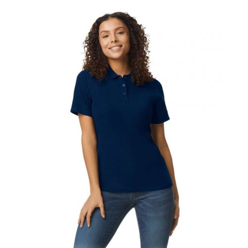 Gildan GIL64800-B3 SOFTSTYLE® LADIES' DOUBLE PIQUÉ POLO WITH 3 COLOUR-MATCHED BUTTONS 2XL