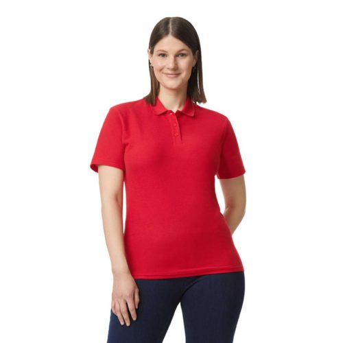 Gildan GIL64800-B3 SOFTSTYLE® LADIES' DOUBLE PIQUÉ POLO WITH 3 COLOUR-MATCHED BUTTONS 2XL