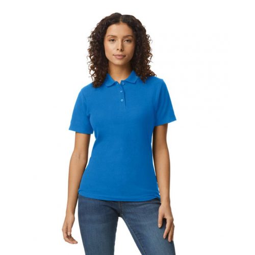 Gildan GIL64800-B3 SOFTSTYLE® LADIES' DOUBLE PIQUÉ POLO WITH 3 COLOUR-MATCHED BUTTONS 2XL