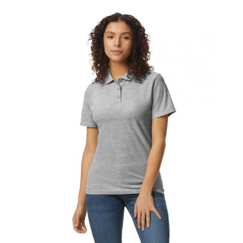 Gildan GIL64800-B3 SOFTSTYLE® LADIES' DOUBLE PIQUÉ POLO WITH 3 COLOUR-MATCHED BUTTONS XL