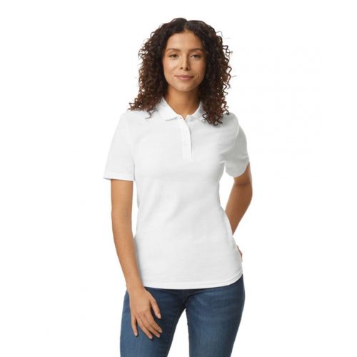 Gildan GIL64800-B3 SOFTSTYLE® LADIES' DOUBLE PIQUÉ POLO WITH 3 COLOUR-MATCHED BUTTONS 2XL