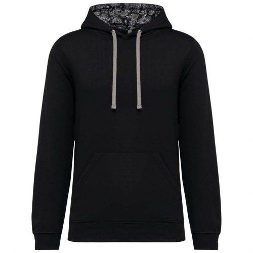 Kariban KA4013 UNISEX CONTRAST PATTERNED HOODED SWEATSHIRT S