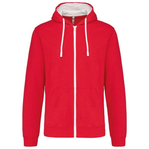 Kariban KA466 MEN'S CONTRAST HOODED FULL ZIP SWEATSHIRT L