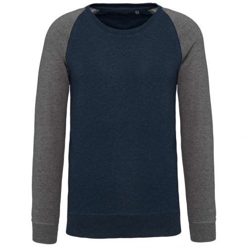 Kariban KA491 MEN'S TWO-TONE ORGANIC CREW NECK RAGLAN SLEEVE SWEATSHIRT S