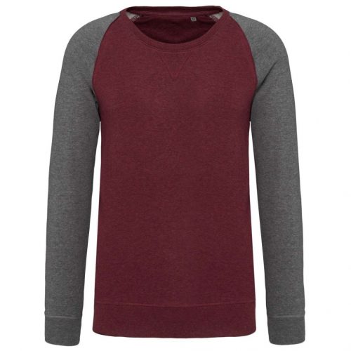 Kariban KA491 MEN'S TWO-TONE ORGANIC CREW NECK RAGLAN SLEEVE SWEATSHIRT S