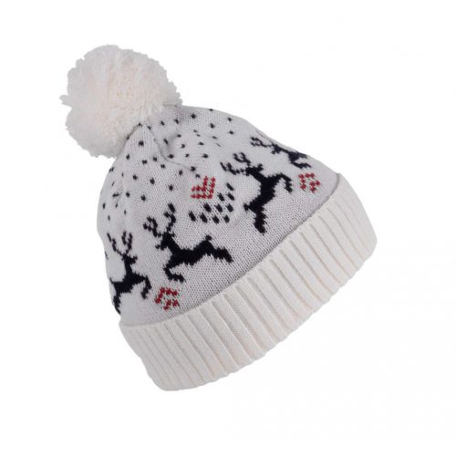 K-UP KP512 WINTER BEANIE WITH REINDEER DESIGN U