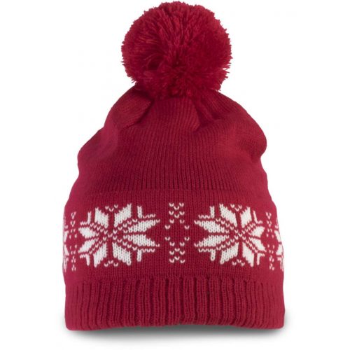 K-UP KP540 FAIR ISLE KNIT BEANIE U