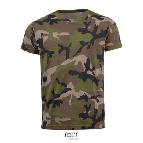 SOL'S SO01188 SOL'S CAMO MEN -KÖRNYAKÚ PÓLÓ L