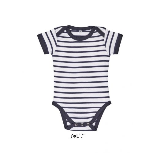 SOL'S SO01401 SOL'S MILES BABY - STRIPED BODYSUIT 18/23M